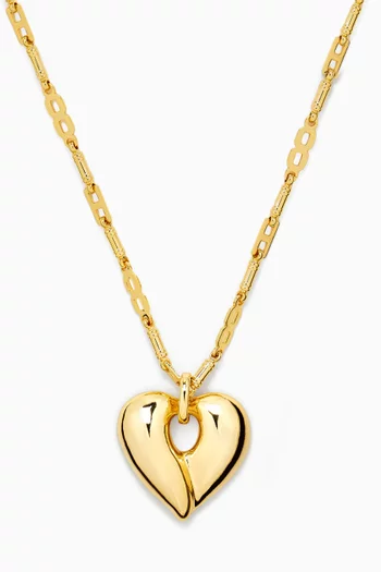 Corazon Statement Necklace in Gold-plated Brass