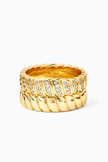 The Snake Chain Ring Set