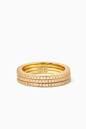 The Classic Pavé Bands, Set of 3
