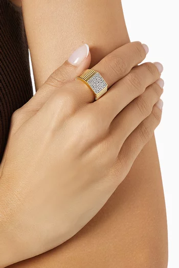 The Pavé Square Signet Ring