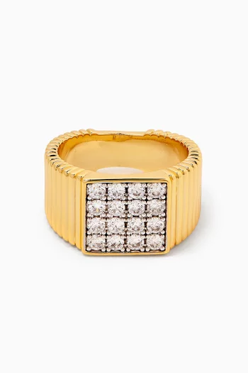 The Pavé Square Signet Ring