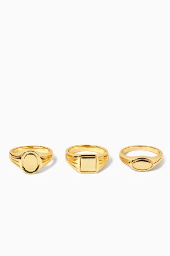 The Signet Stacker Ring Set
