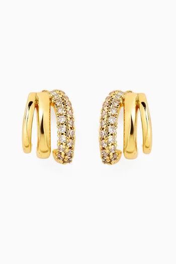 The Multi Piercing Huggie Earrings