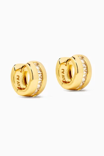 The Pavé Stripe Monaco Huggie Earrings