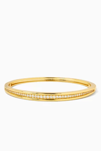 Wave Hinge Cuff in Gold-plated Brass