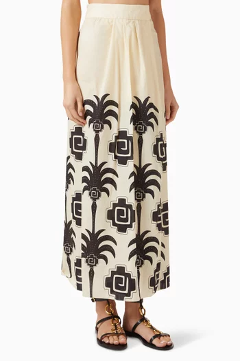 Nature's Patterns Skirt in Cotton Poplin