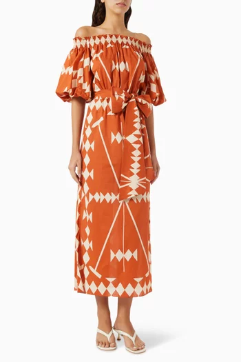 Harbor Hues Dress in Cotton Poplin