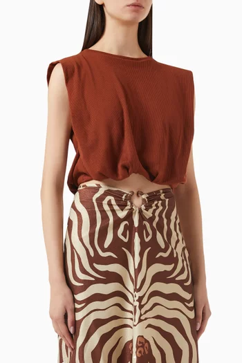 Muraya Crop T-shirt in Cotton Blend
