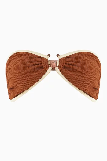 Seawaters Bandeau Bikini Top in Crinkle Lycra
