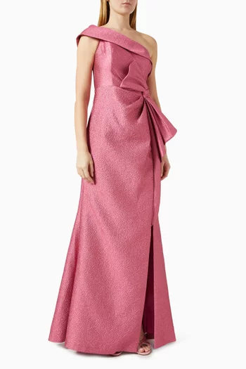 فستان سهرة بكتف مكشوف