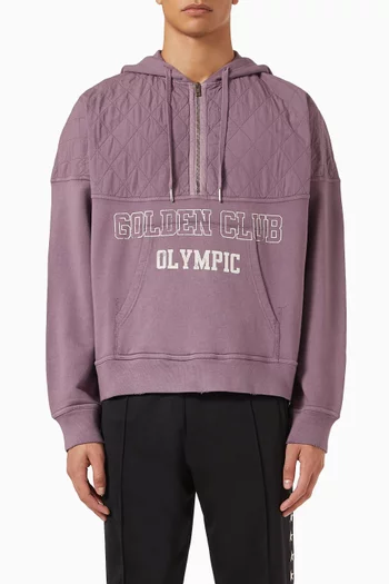 كنزة بغطاء رأس برباط تضييق وتصميم مبطن قطن للجنسين