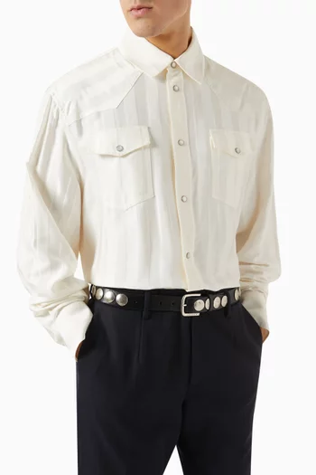 Studded Trinidad Belt in Washed Leather