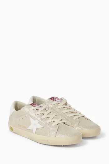 Young Super-Star Sneakers in Laminated-effect Suede