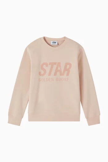 Crew Neck Sweatshirt in Cotton-blend