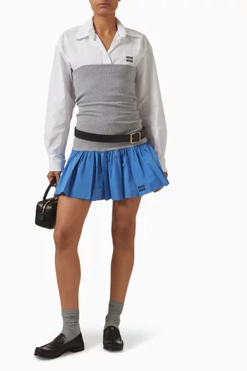 فستان قصير بلا حمالات جيرسيه