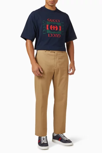 تي شيرت بشعار الماركة قطن جيرسيه