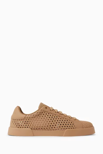 Strobel Portofino Perforated Sneakers in Leather