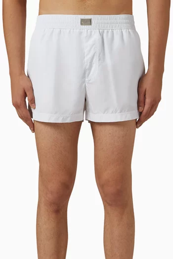 Logo Plaque Swim Shorts in Nylon