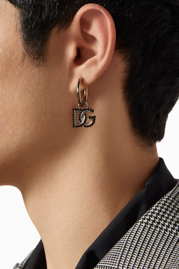 Logo Single Hoop Earring in Metal