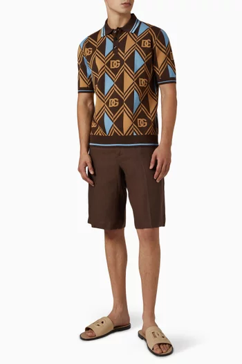 Logo Polo Shirt in Cotton-knit