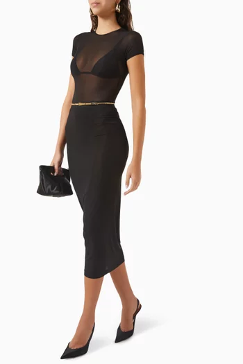 Sheer Bodysuit in Nylon Blend