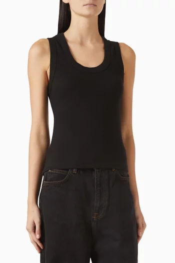 Scoopneck Tank Top in Cotton Blend