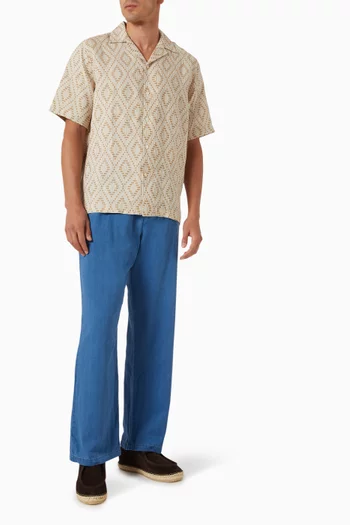 Roberto Angra Raffia Shirt in Linen