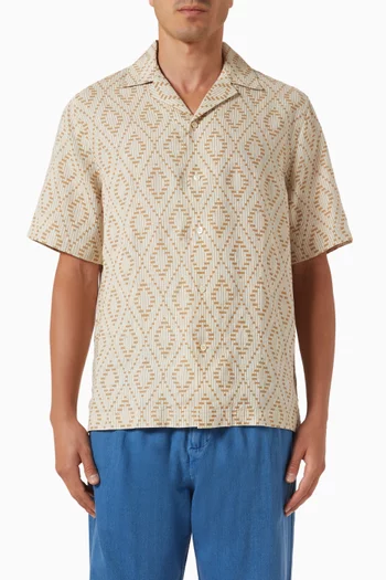 Roberto Angra Raffia Shirt in Linen