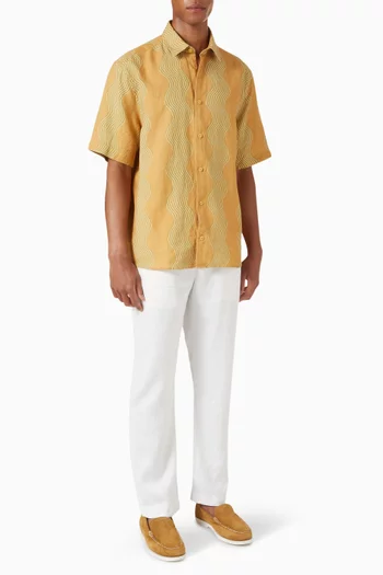 Castro Duo Cabana Stripe Shirt in Linen