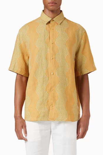 Castro Duo Cabana Stripe Shirt in Linen