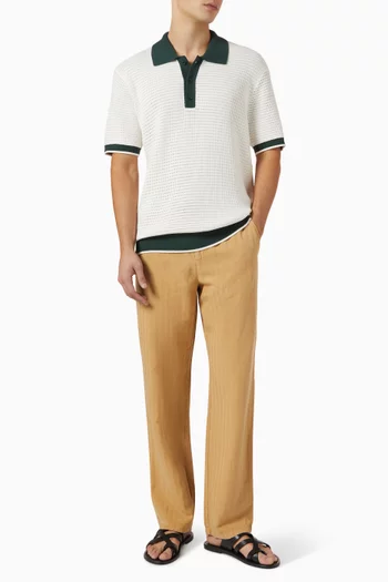 Vidal Polo Shirt in Cotton Crochet