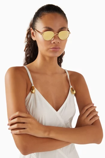 Fin Panthos Sunglasses in Metal
