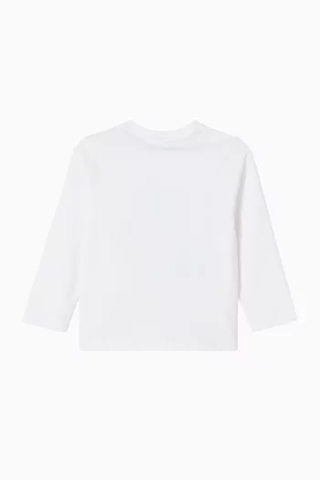 تي شيرت بطبعة شعار الماركة قطن جيرسيه