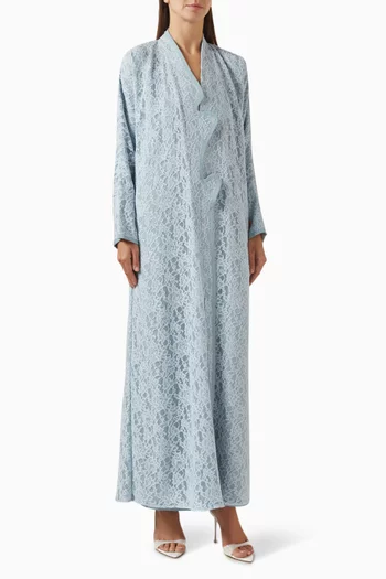Asymmetrical Abaya in Lace