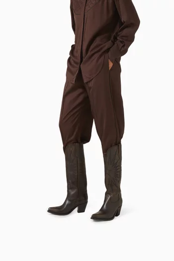 حذاء بوت ويش ستار جلد