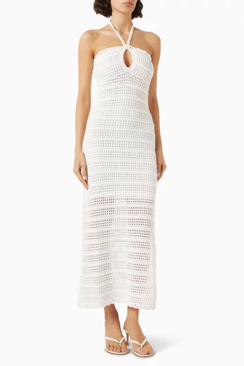 Koah Knit Midi Dress in Cotton Chainette
