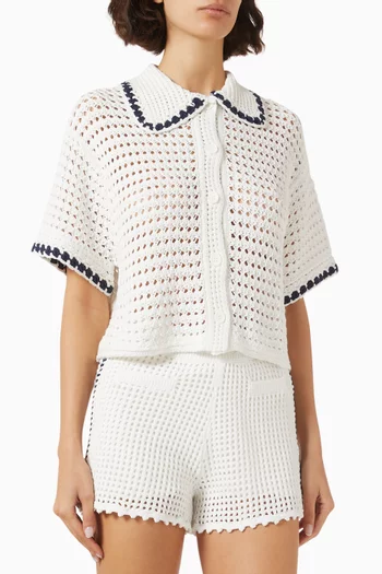 Shiloh Knit Shirt in Cotton Chainette