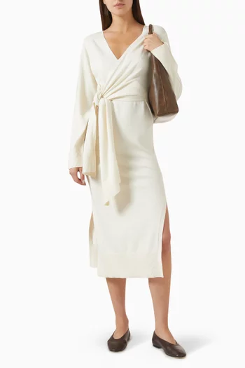 Skyla Wrap Dress in Cotton & Cashmere