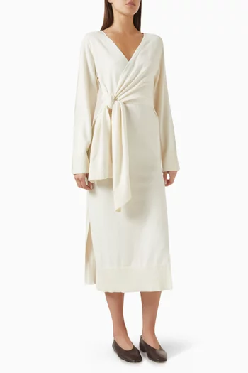 Skyla Wrap Dress in Cotton & Cashmere