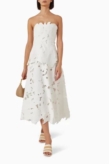 Audrey Embroidered Bustier Dress