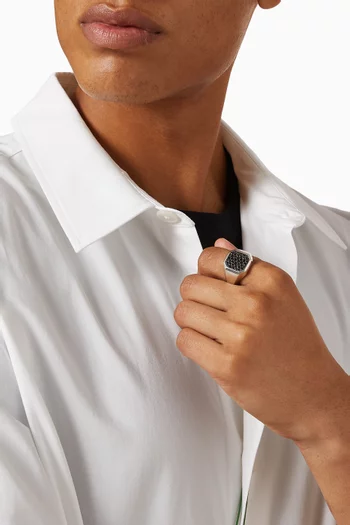Streamline® Diamond Signet Ring in Sterling Silver