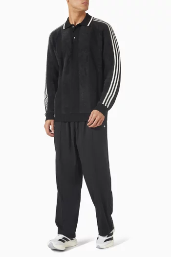 سترة جيرسيه منسوجة من مزيج صوف فاخر