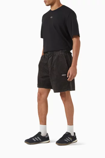 شورت اكويبمنت قماش قطن مخملي مضلع