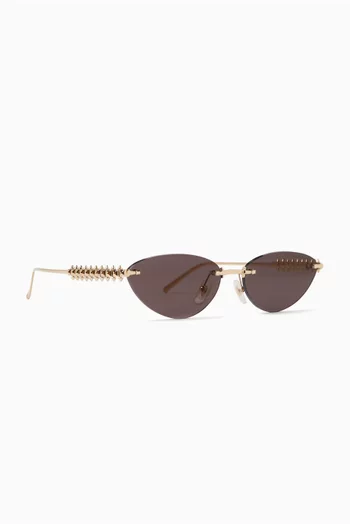 Cat-eye Sunglasses in Titanium