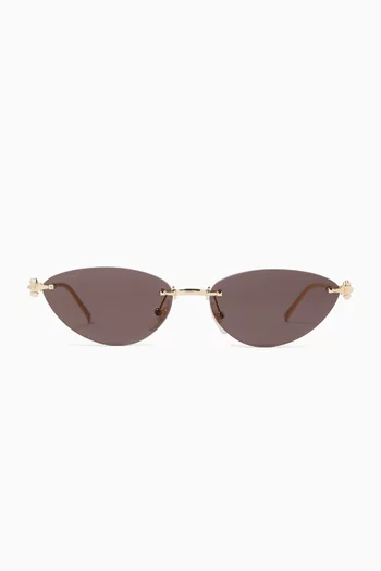 Cat-eye Sunglasses in Titanium