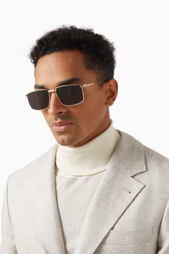 Rectangle Sunglasses in Metal