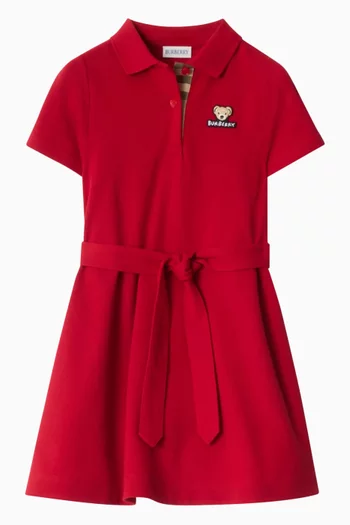 Thomas Bear Polo Dress in Cotton-pique