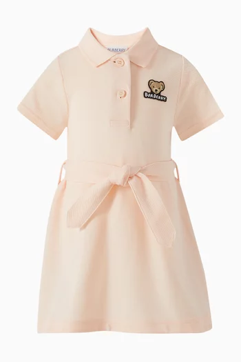 Bear Print Polo Dress
