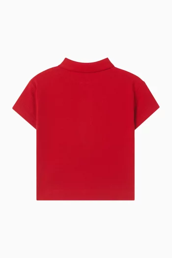 تي شيرت بولو بتطريز الدب توماس قطن بيكيه