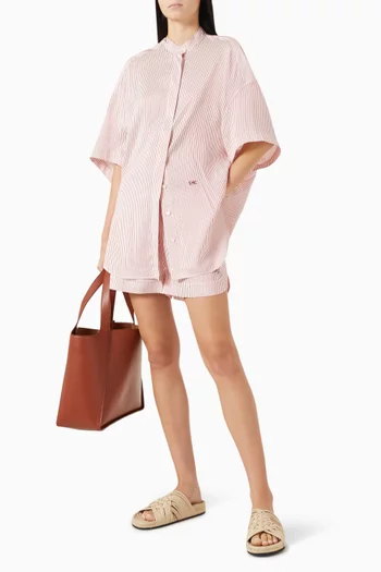 Striped Shorts in Silk